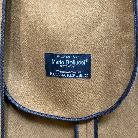 WOOL COAT - CAMEL - BANANA REPUBLIC Mens XL - Picture 10 of 12